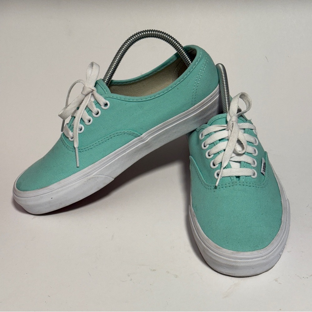 Custom Mint Green Vans Authentics Women’s 9 Wide/Men’s 7.5 Wide